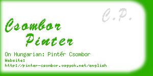 csombor pinter business card
